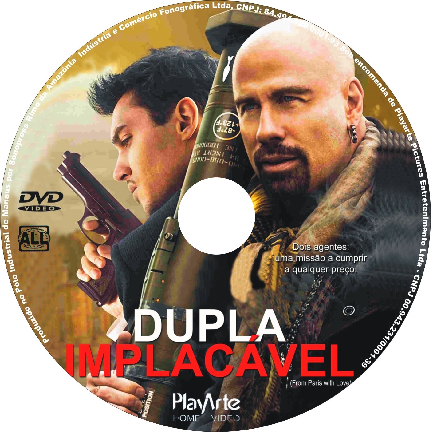 Capa Label e Filme - Dupla Implacável